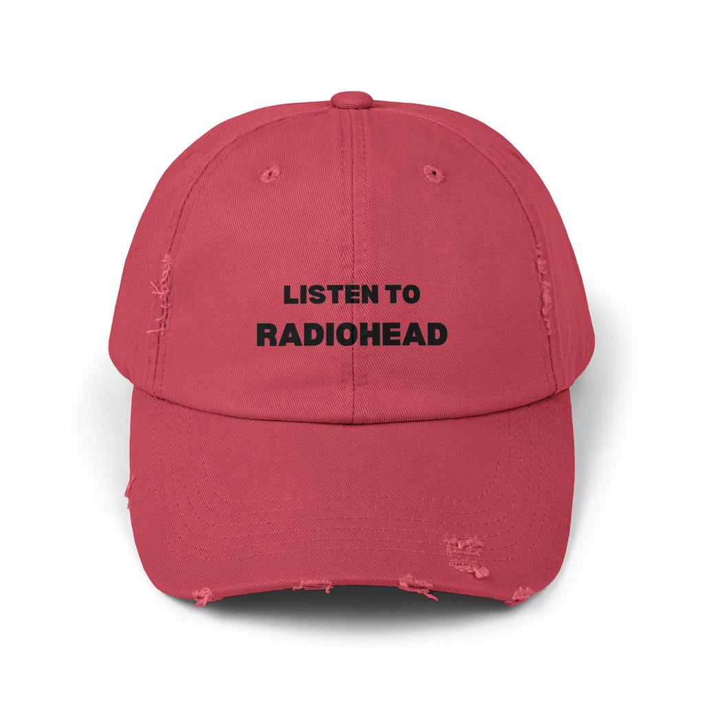 Listen to Radiohead Distressed Hat