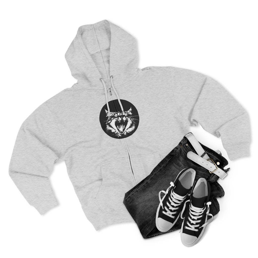 Zip Hoodie — Roaring Cat Graphic Zip-Up Hoodie
