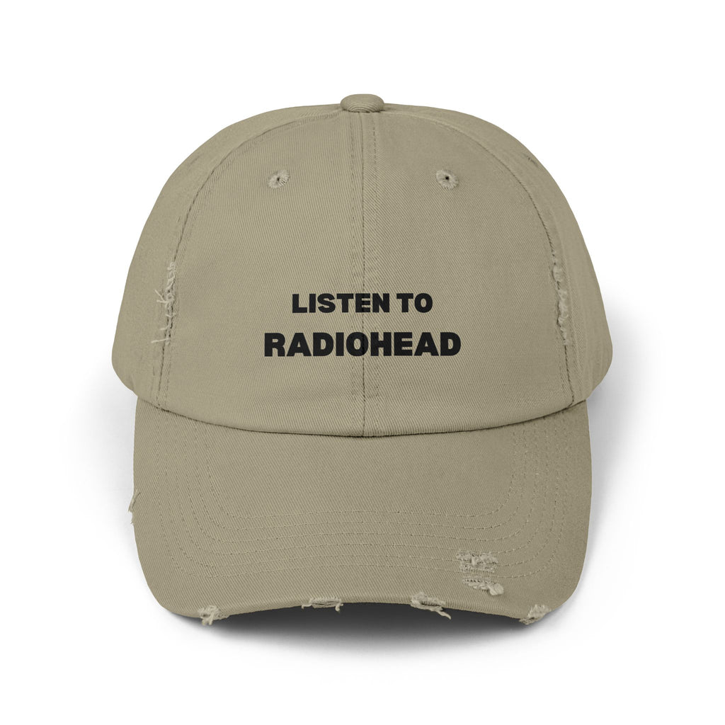 Listen to Radiohead Distressed Hat