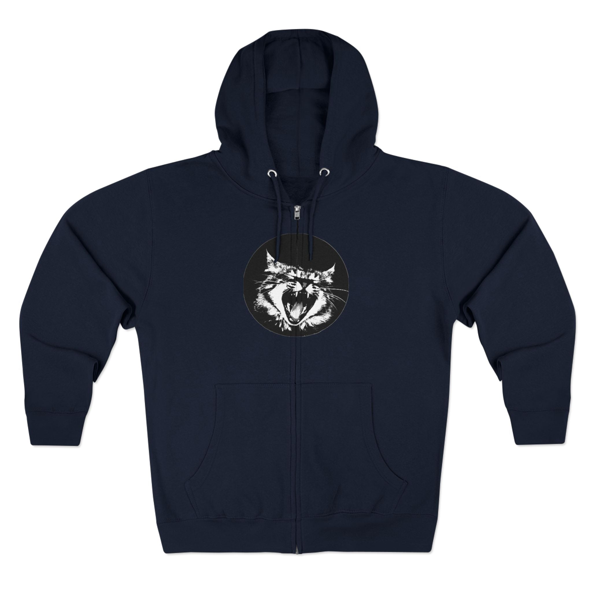 Zip Hoodie — Roaring Cat Graphic Zip-Up Hoodie