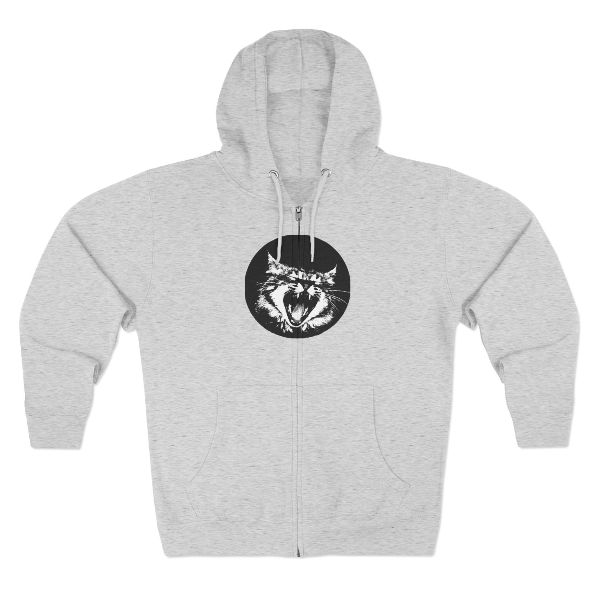 Zip Hoodie — Roaring Cat Graphic Zip-Up Hoodie