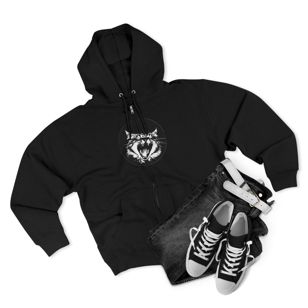 Zip Hoodie — Roaring Cat Graphic Zip-Up Hoodie
