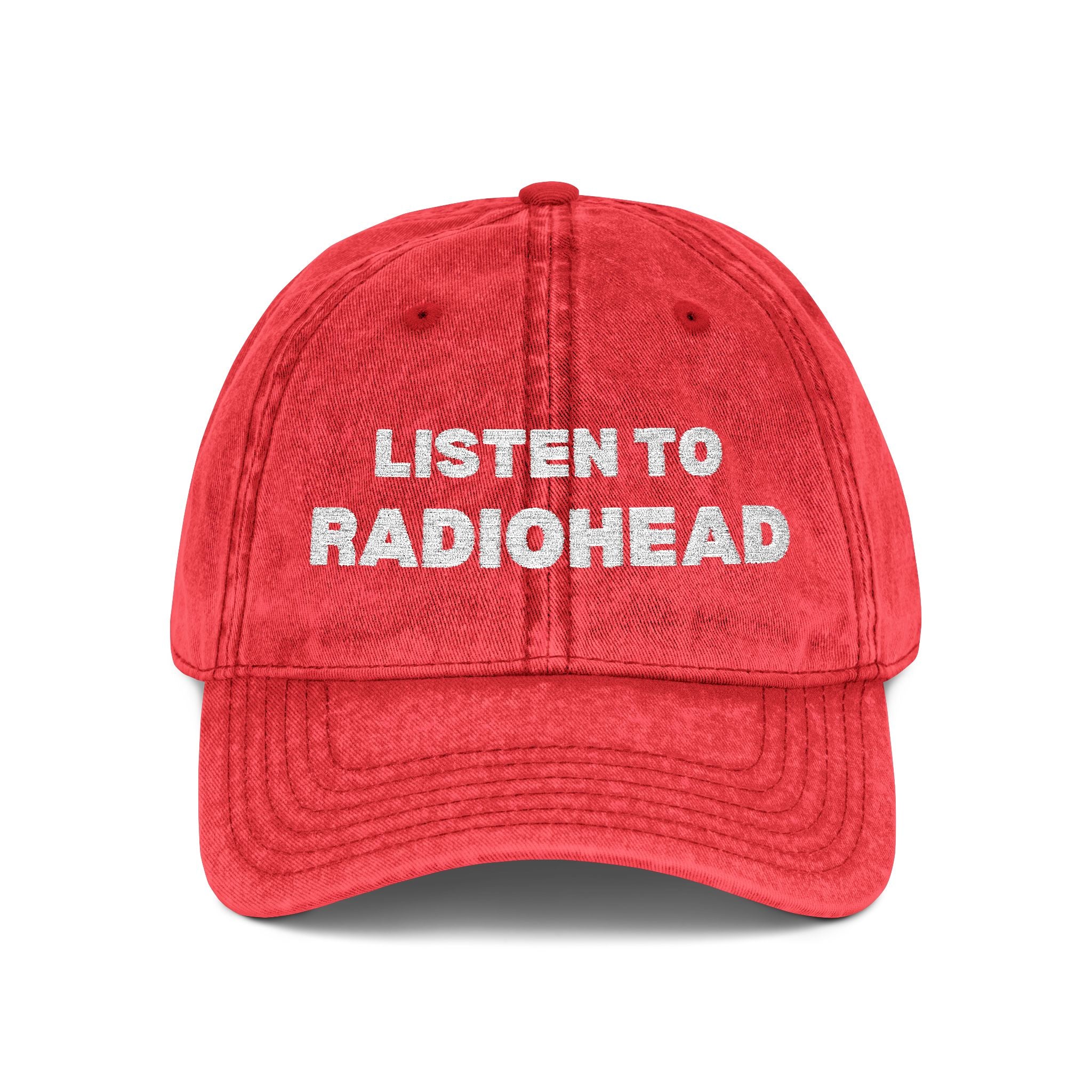 Listen to Radiohead Vintage Embroidered Hat