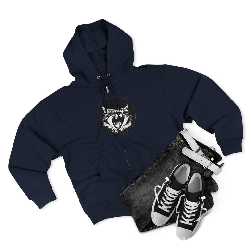 Zip Hoodie — Roaring Cat Graphic Zip-Up Hoodie