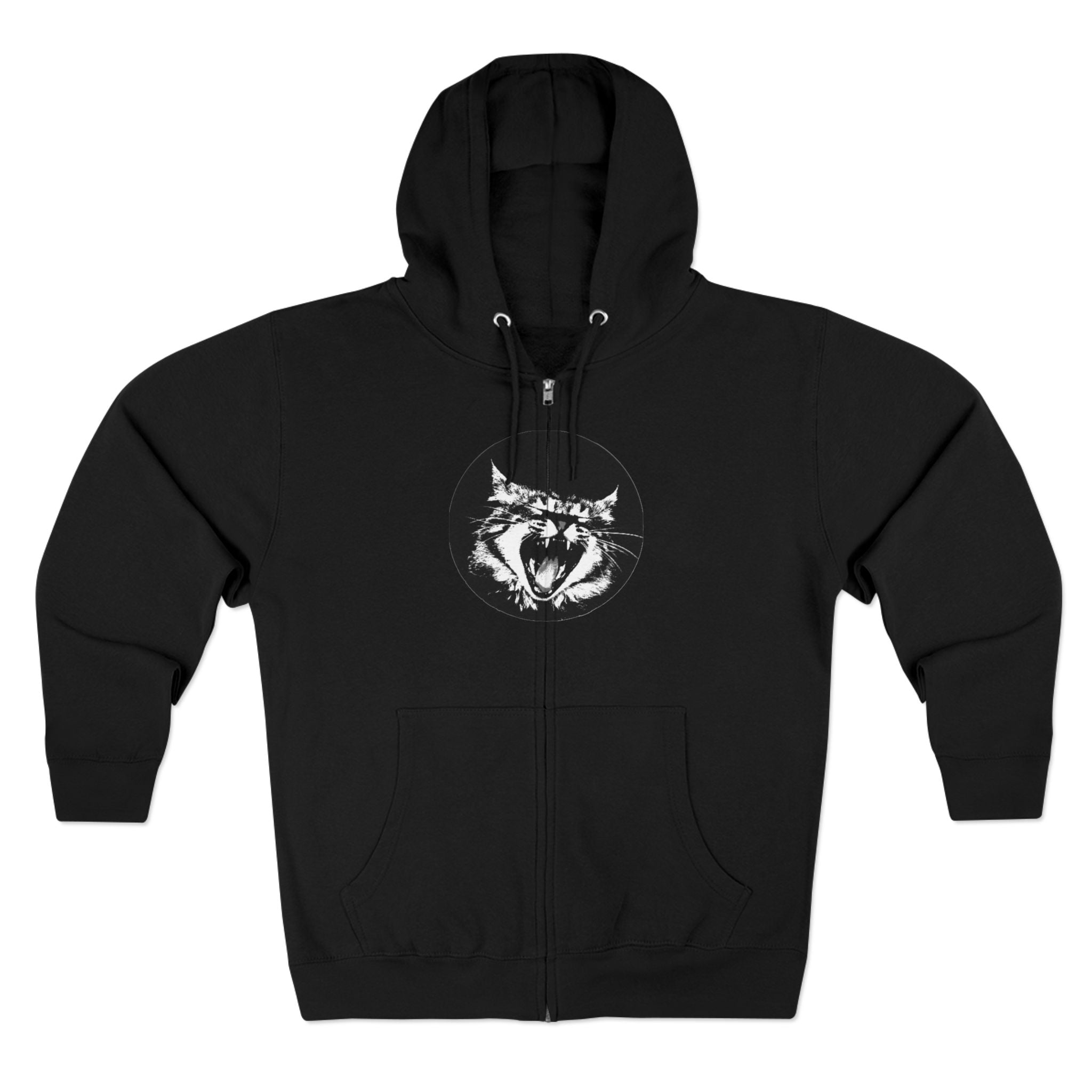 Zip Hoodie — Roaring Cat Graphic Zip-Up Hoodie