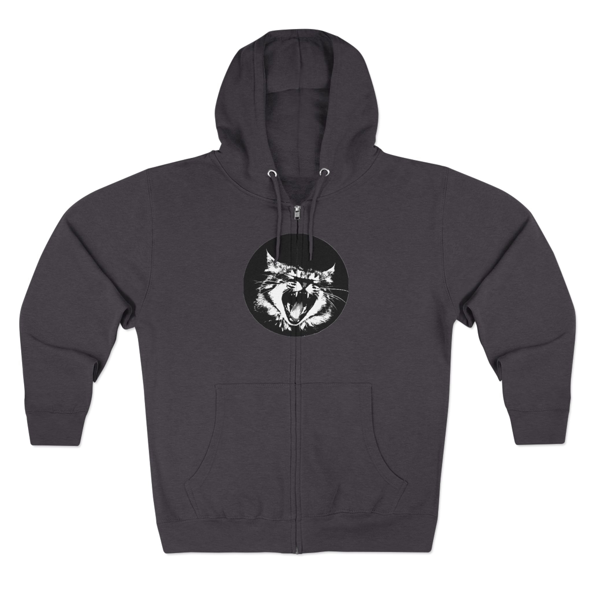 Zip Hoodie — Roaring Cat Graphic Zip-Up Hoodie
